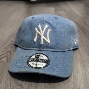 New york yankee casual classic cap washed denim.